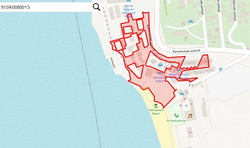 звездный берег орловка на карте